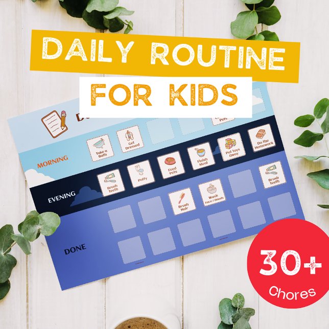 Kids Routine Chore Printable Chart (Creator Uploaded)