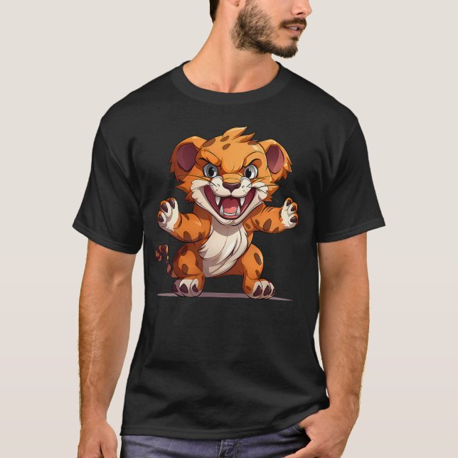 Kids Sabertooth Tiger T-Shirt (Front)
