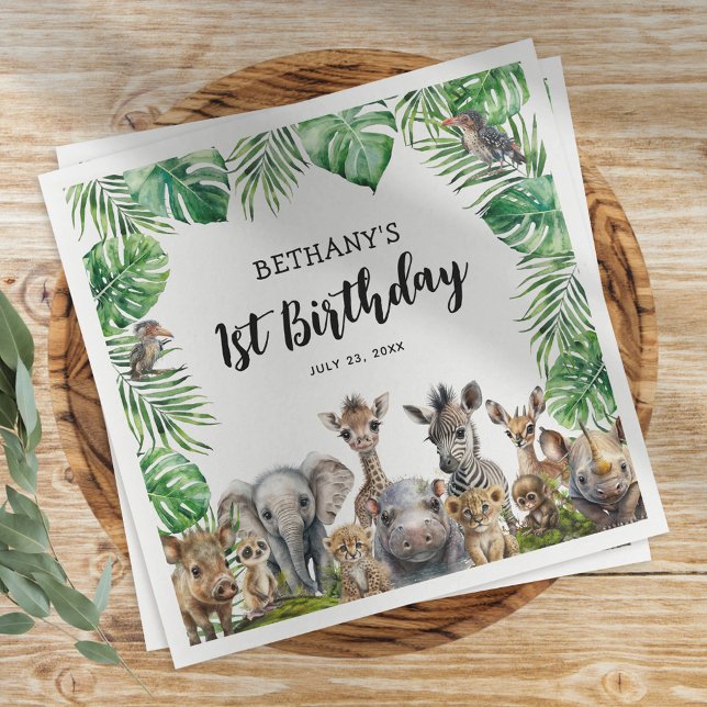 Kids Safari Animals Party Napkin (Creator Uploaded)
