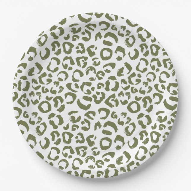 Kid's Safari Leopard Birthday Party Paper Plate (Front)