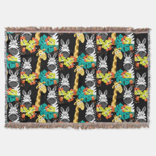 Kids Safari Nursery Art Bedroom Decor Throw Blanket