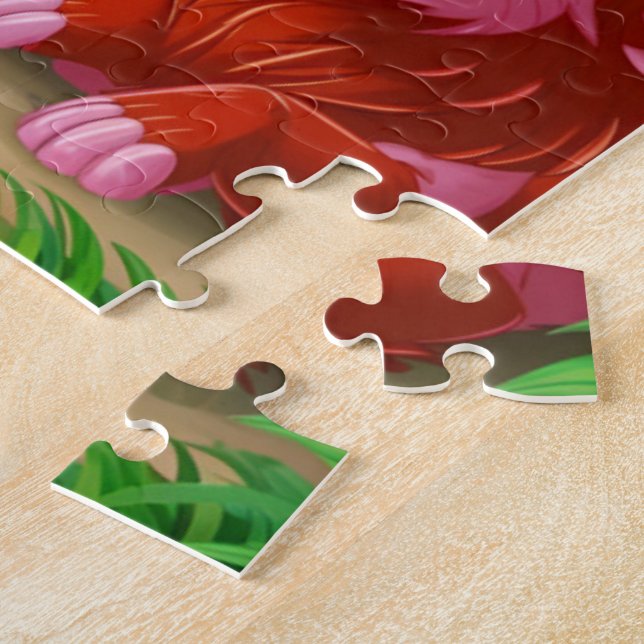 kids Safari Wilderness Creatures First name Jigsaw Puzzle (Side)