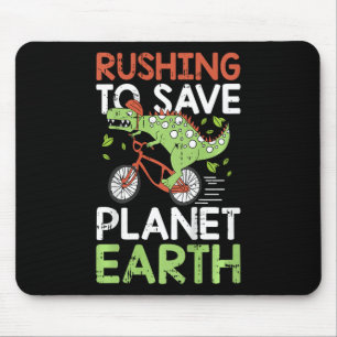 Kids Save The Planet Earth Day Environmental Dinos Mouse Mat