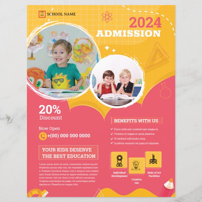 Kids School Admission Flyer (Front)