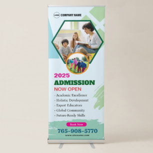 Kids School Admission Vertical Retractable Banner