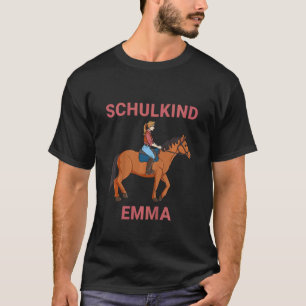 Kids School Child Horses Riding Horse School Emma T-Shirt