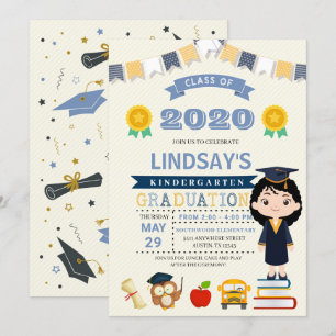 Kids School Graduation Announcement Invitation