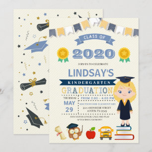 Kids School Graduation Announcement Invitation