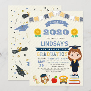 Kids School Graduation Announcement Invitation