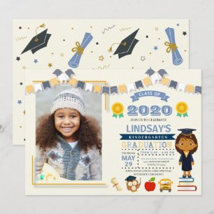 Kids School Graduation Photo Invitation