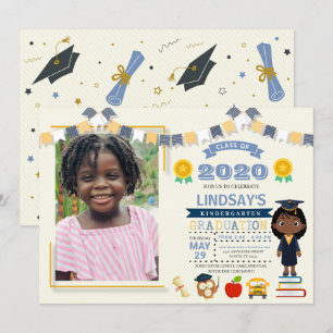 Kids School Graduation Photo Invitation