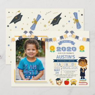 Kids School Graduation Photo Invitation