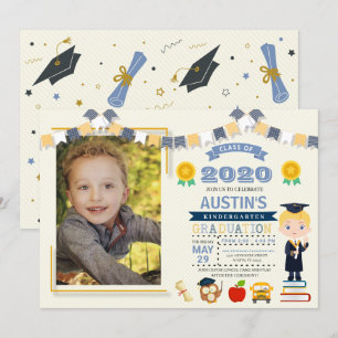 Kids School Graduation Photo Invitation