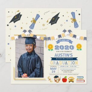 Kids School Graduation Photo Invitation