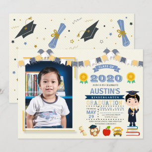 Kids School Graduation Photo Invitation