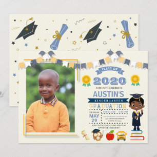Kids School Graduation Photo Invitation