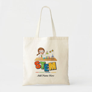 Kids School Personalised STEM Tote Bag