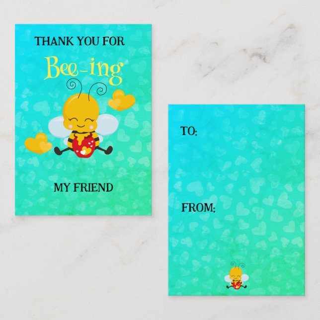 Kids School Valentines Cards (Front/Back)