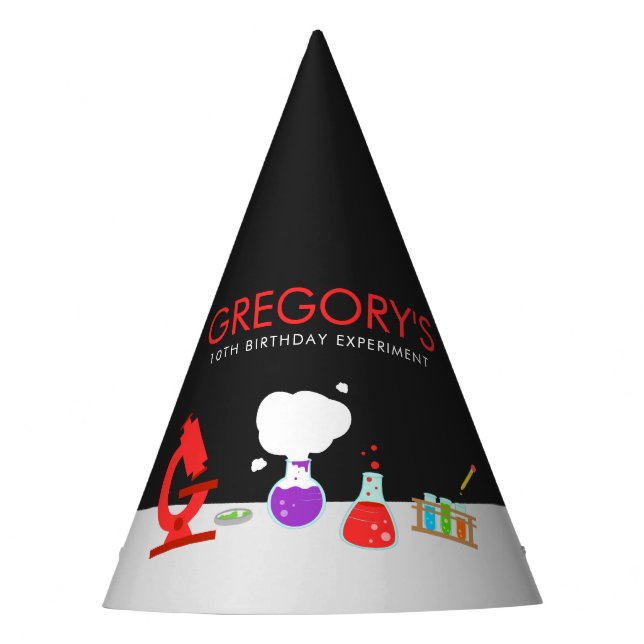 Kids Science Party Party Hat (Front)