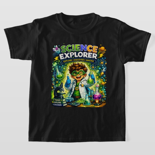 Kids Science Shirt | Science Explorer (Laydown)