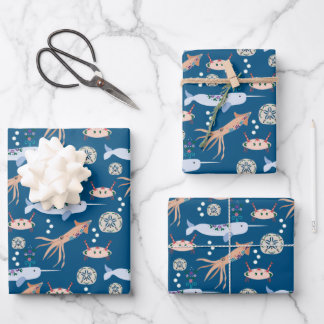 Kids sea animal gift wrap
