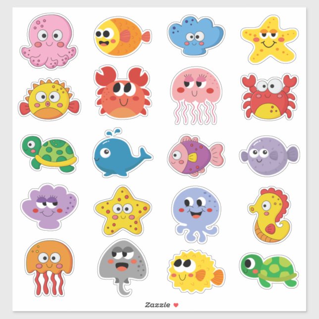 Kids Sea Creatures (Sheet)