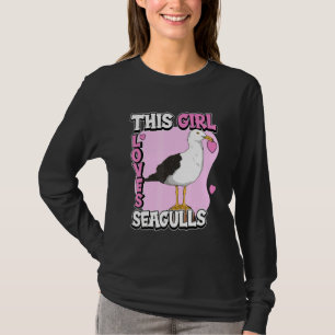 Kids Seagull Quote Sea Gulls This Girl Loves Seagu T-Shirt