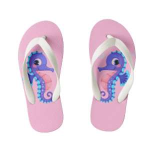Kids Seahorse Flip Flops