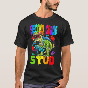 Kids Second Grade Stud Dinosaur Back To School Boy T-Shirt