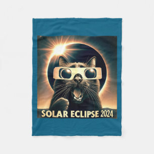 Kids Selfie Black Cat Womens Mens Fleece Blanket