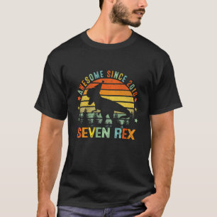 Kids Seven Rex 7th Birthday Seventh Dinosaur 7 Ye T-Shirt