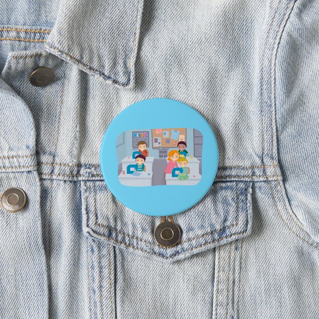 Kids Sewing Class Fun Crafting and Learning  7.5 Cm Round Badge (Creator Uploaded)