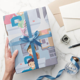 Kids Sewing Class Fun Crafting and Learning  Wrapping Paper