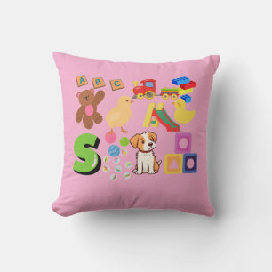 Kids shapes & toys cushion