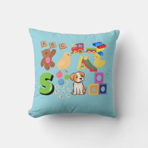 Kids shapes & toys cushion