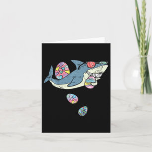 Kids Shark Egg Hunting Easter Funny Spring Toddler Card