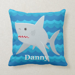KIDS SHARK LOVER Waves Custom Pillow For Boat Gift