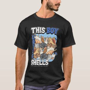 Kids Shell Quote Mussel Clam Seashell This Boy Lov T-Shirt