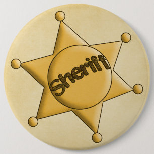 Kids Sheriff Badge Button