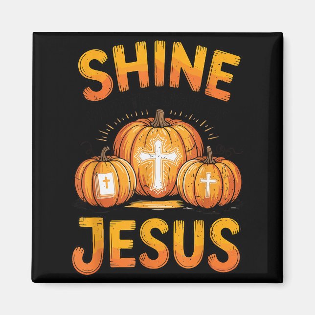 Kids Shine With The Light Of Jesus Funny Christian Magnet (Front)