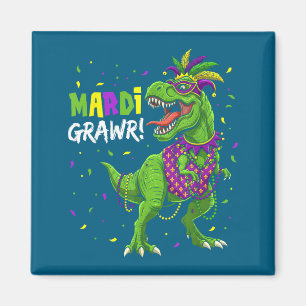 Kids Shirt Mardi Grawr Rex Dinosaur Toddler Magnet