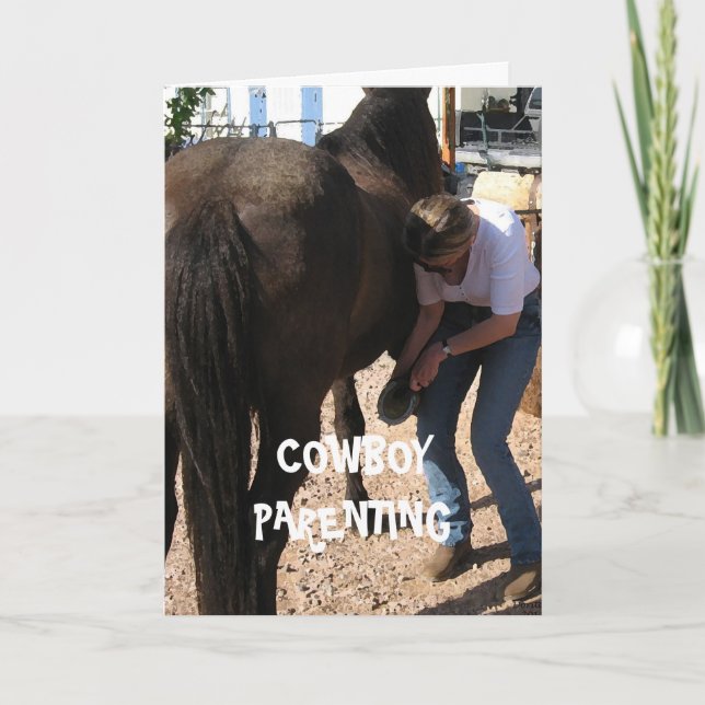 Kids' Shoes - Cowboy Parenting Card (Front)