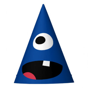 Kids Silly Monster Face Monsters Party Blue Cute Party Hat