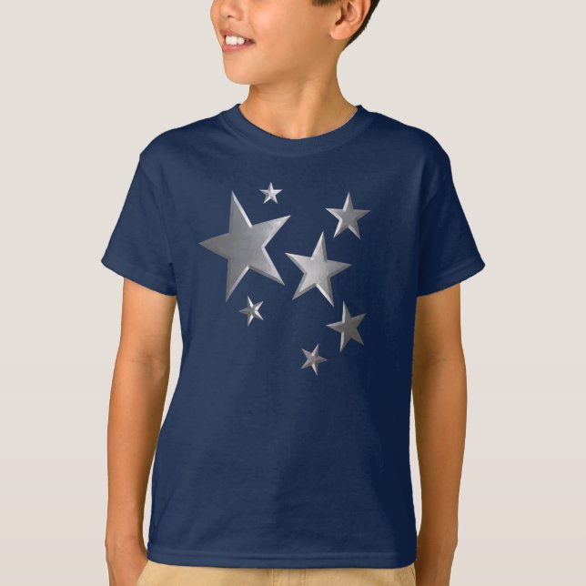 Kids Silver star fun t-shirt (Front)