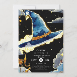 Kids' Simple Magic Wizard Birthday Invitation