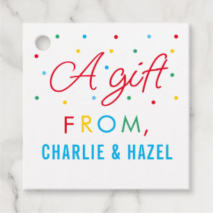 Kids Simple Rainbow Personalised Gift Tags