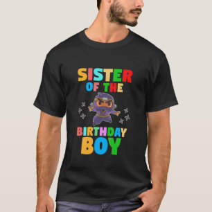 Kids Sister Of The Birthday Boy Ninja T-Shirt
