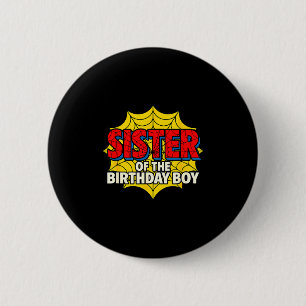 Kids Sister Of The Birthday Boy Sder Theme Party M 6 Cm Round Badge