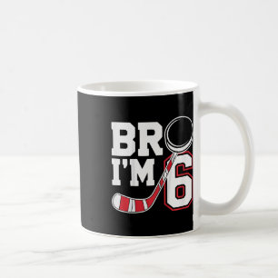 Kids Six Years Old Tee 6th Birthday Hockey Player Coffee Mug