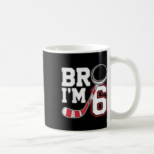 Kids Six Years Old Tee 6th Birthday Hockey Player Coffee Mug